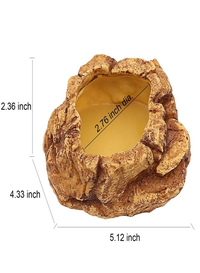 AQUA KT Reptile Food Mealworm Feeding Bowl Corn Snake Water Dish Anti Escape for Lizard Bearded Dragon Chameleon Leopard Gecko Terrarium Feeder - Image 5